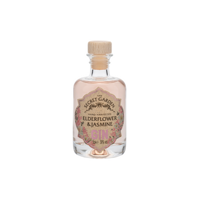 Best selling Elderflower and Jasmine pink gin in a handy taster size as a gin miniature Perfect as a stocking filler this Christmas. 