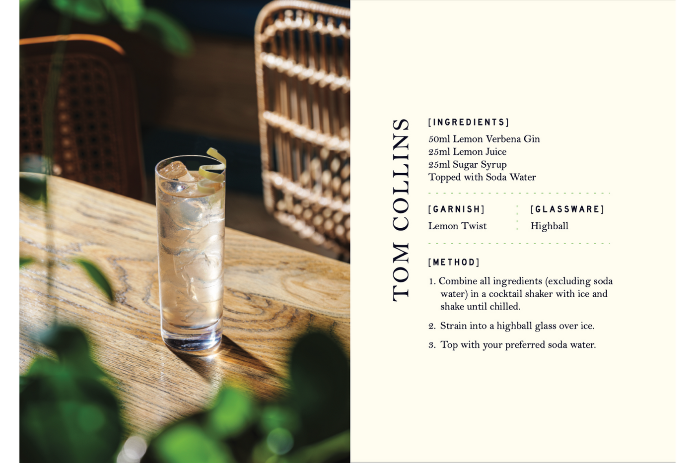 The Zesty Collins: A Lemon Verbena Twist on a Classic