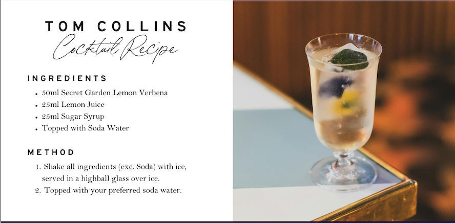 A Classic Tom Collins with a Secret Garden Twist