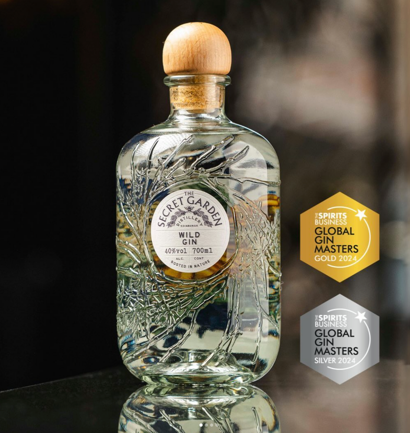 Award-winning organic WIld Gin from the Secret Garden Distillery: winner of gold and silver at the 2024 Spirits Business Gin Masters Awards