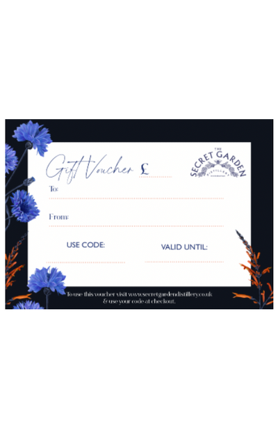 Secret Gardens gift card is great present for the the gin lover in your life redeemable against our premium luxury gins online