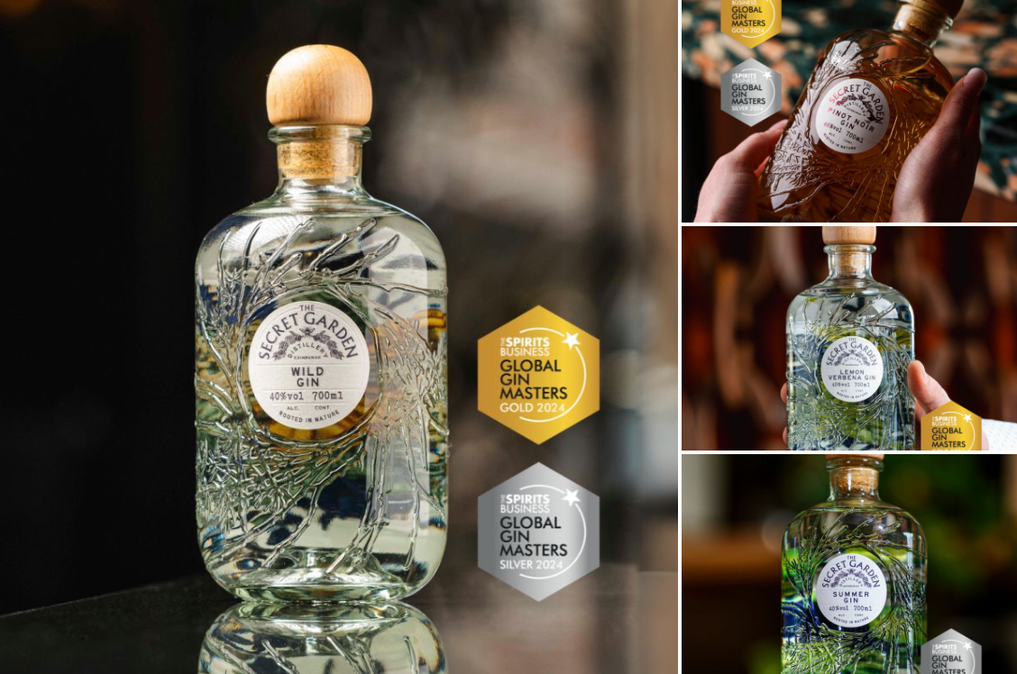 Secret Garden Distillery range or premium luxury gins is now award-winning